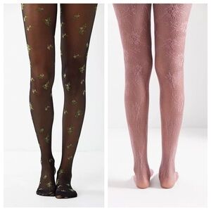 OUT FROM UNDER 2 PACK FASHION TIGHTS- NEW IN BOX SIZE M/L